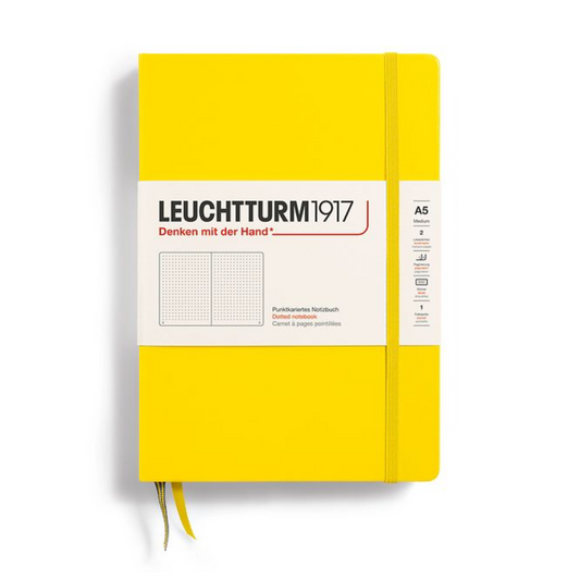 Leuchtturm1917 A5 Medium Hardcover Dotted Notebook - Lemon (Discontinued)