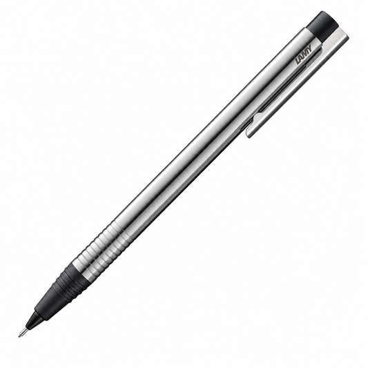 LAMY logo Mechanical Pencil - Stainless Steel with Matte Black (0.5mm)