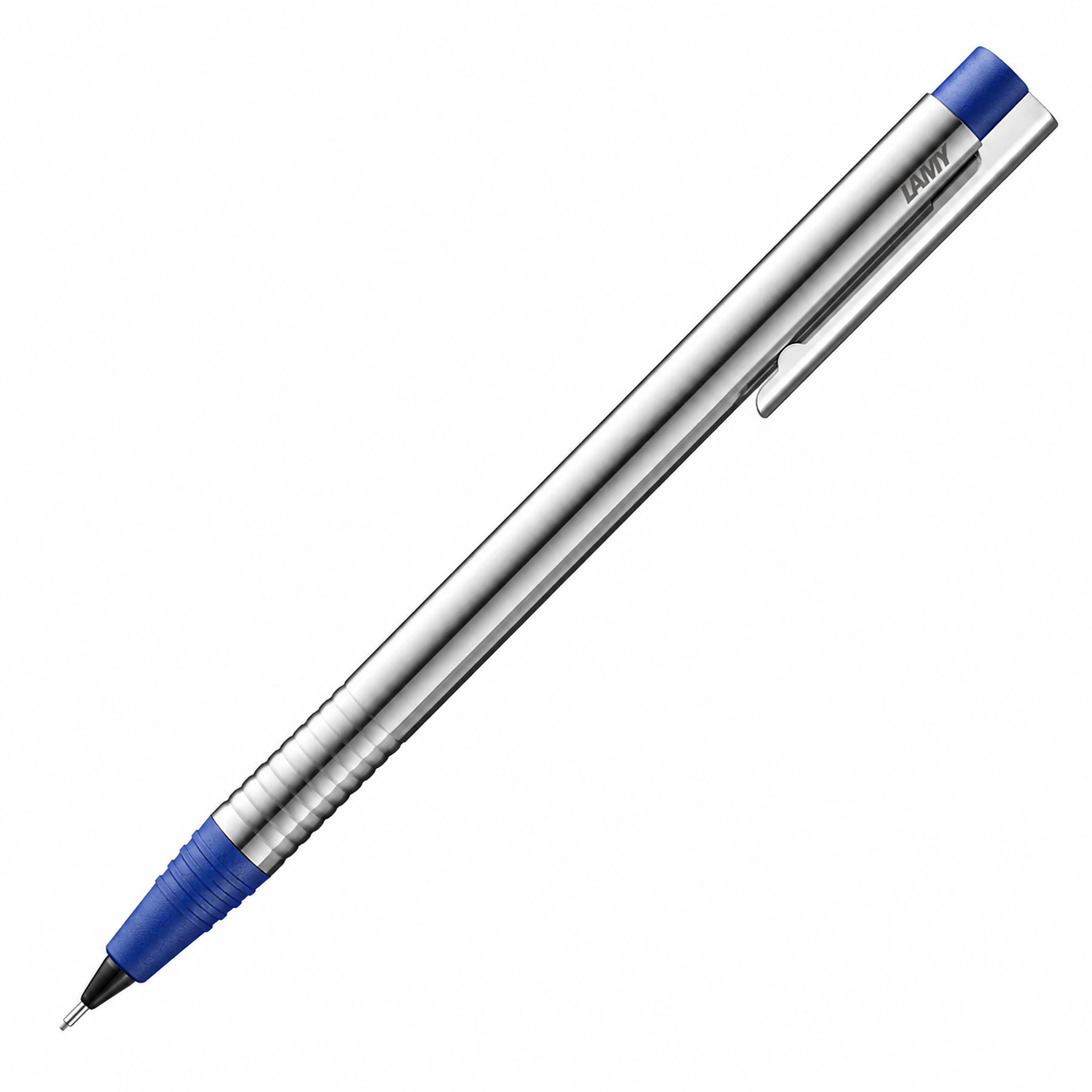 LAMY logo Mechanical Pencil - Stainless Steel with Matte Blue (0.5mm)