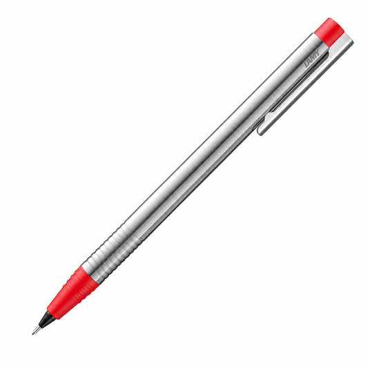 LAMY logo Mechanical Pencil - Stainless Steel with Matte Red (0.5mm)