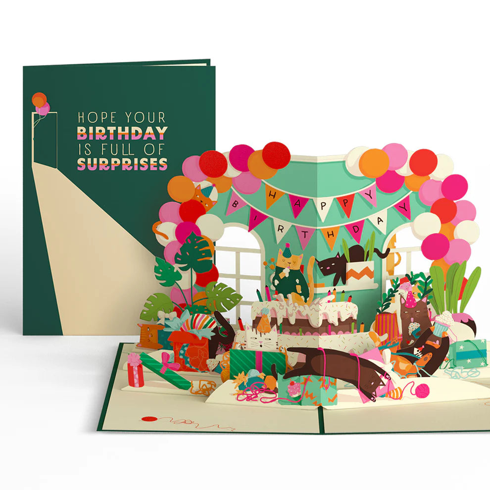 Lovepop Pop-Up Card - Party Cats Birthday