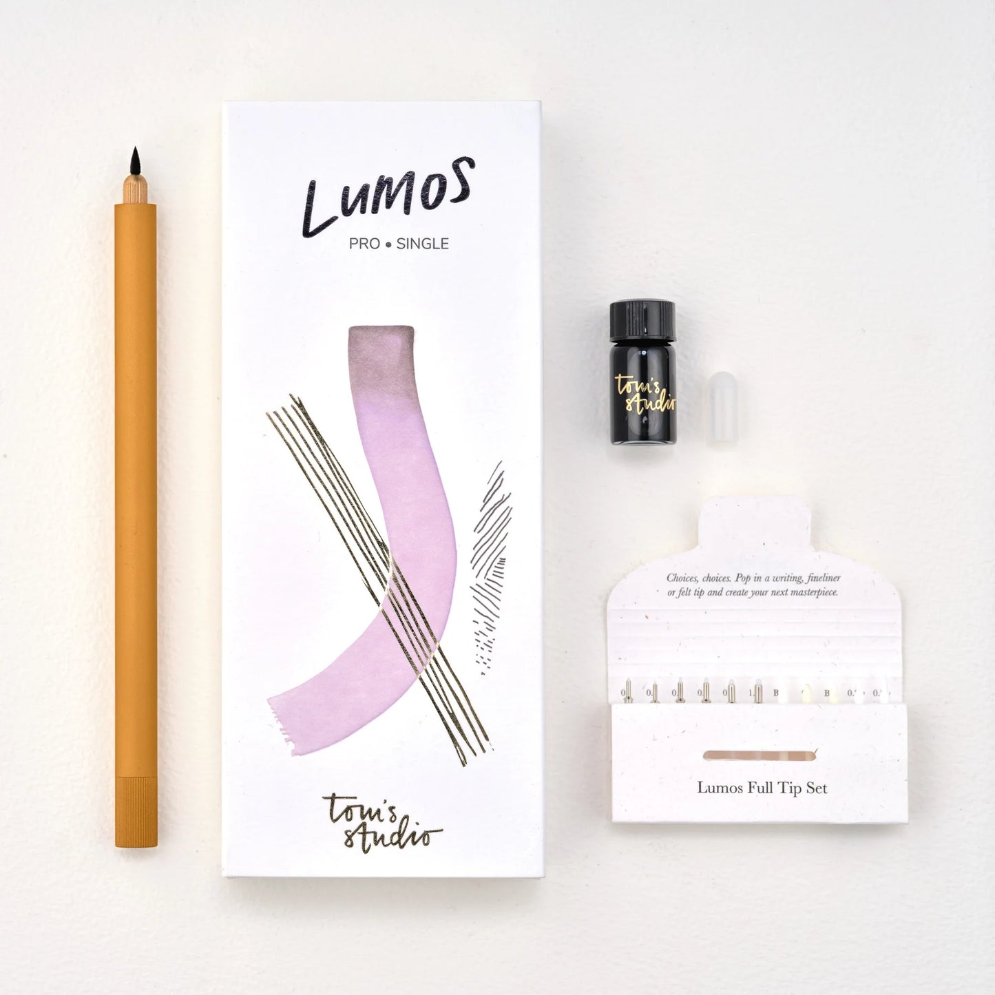Tom's Studio Lumos Pro The Infinitely Refillable Pen - Matte Clementine (Single Tip)