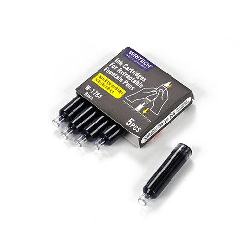 Writech Clictek Ink Cartridge Refill - Black (Pack of 5)