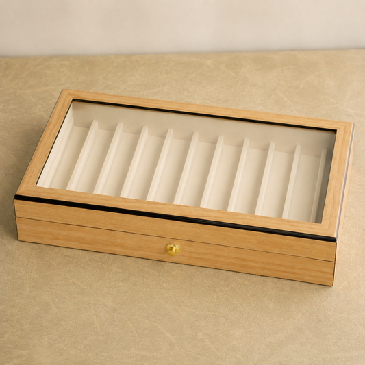 Lacquered 12 Pen Box - Blonde