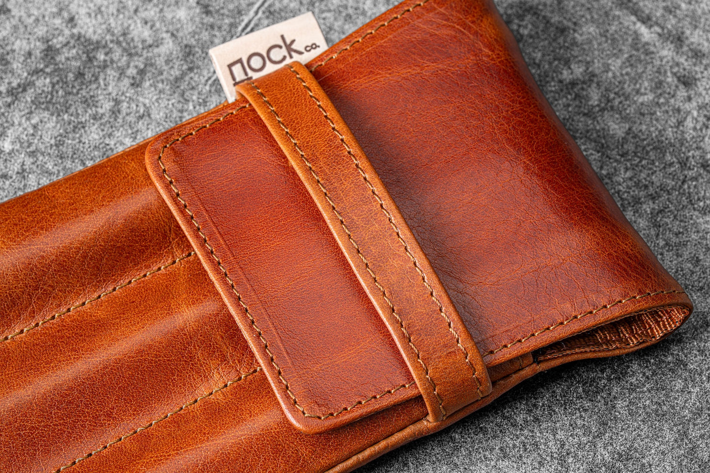 Galen Leather x Nock Co Legacy Collection 3 Slot Lookout Pen Case - Deep Cognac