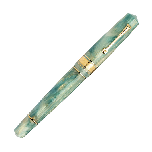 Leonardo Momento Zero Grande 2.0 The Power of Flowers Fountain Pen - Ortensia with Gold Trim