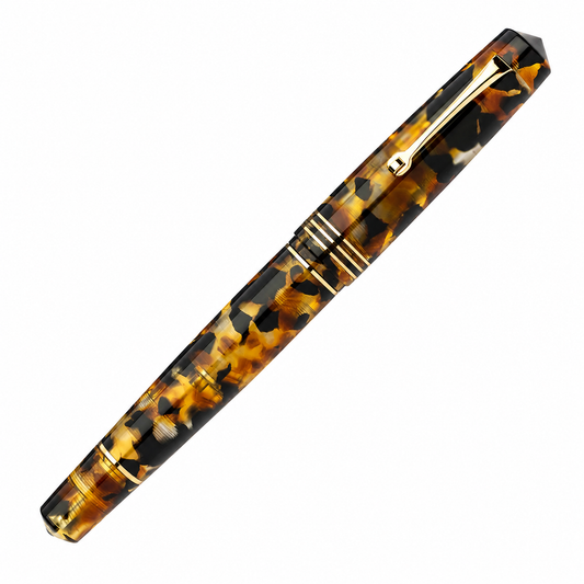 Leonardo Momento Zero Grande 2.0 Piston Fountain Pen - Sottobosco with Gold Trim