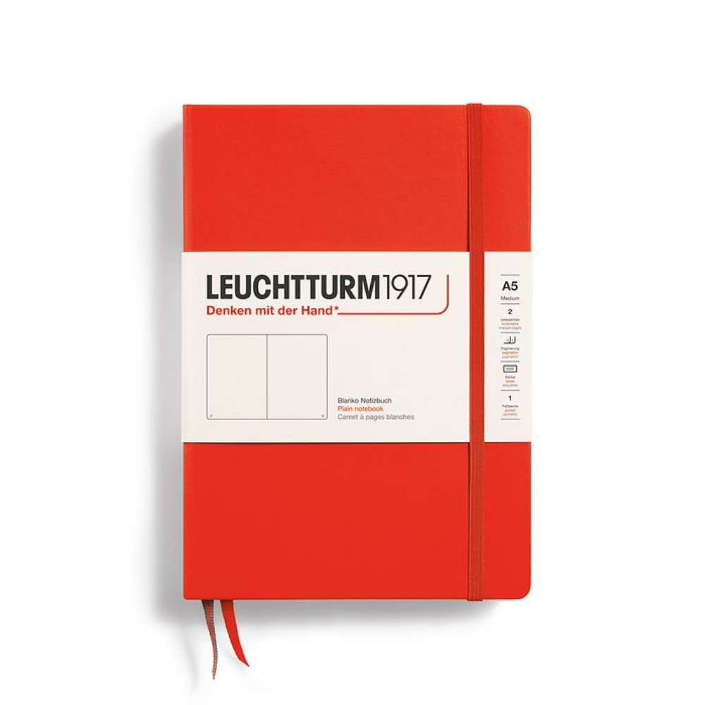 Leuchtturm1917 A5 Medium Hardcover Plain Notebook - Lobster (Discontinued)