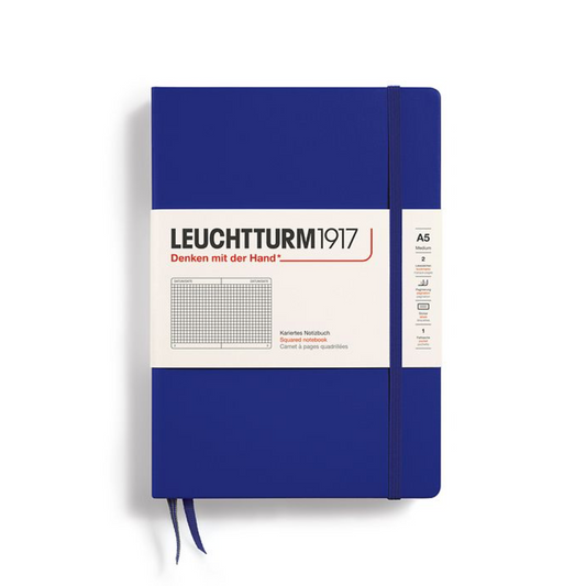 Leuchtturm1917 A5 Medium Hardcover Squared Notebook - Ink (Discontinued)
