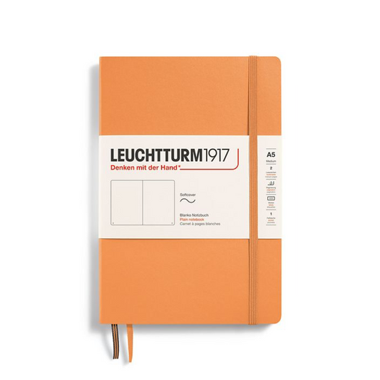 Leuchtturm1917 A5 Medium Softcover Plain Notebook - Apricot (Discontinued)