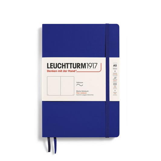 Leuchtturm1917 A5 Medium Softcover Plain Notebook - Ink (Discontinued)