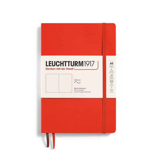 Leuchtturm1917 A5 Medium Softcover Plain Notebook - Lobster (Discontinued)