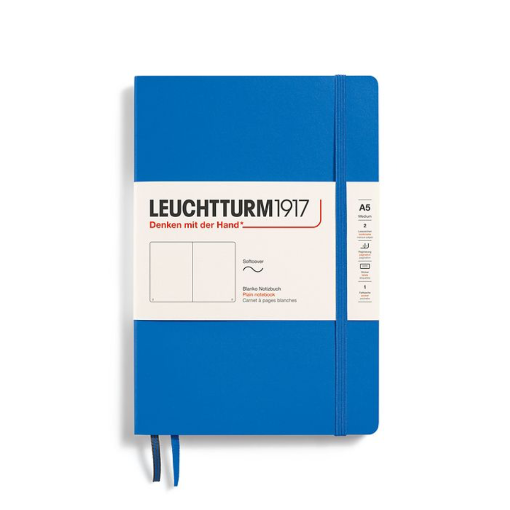 Leuchtturm1917 A5 Medium Softcover Plain Notebook - Sky (Discontinued)