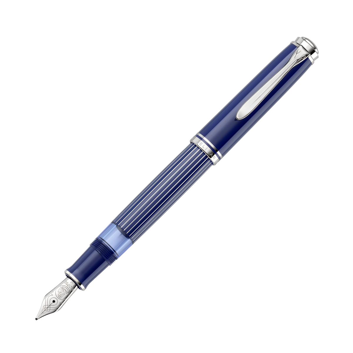 Pelikan Souverän M815 Fountain Pen - Metal Striped Blue (Special Edition)