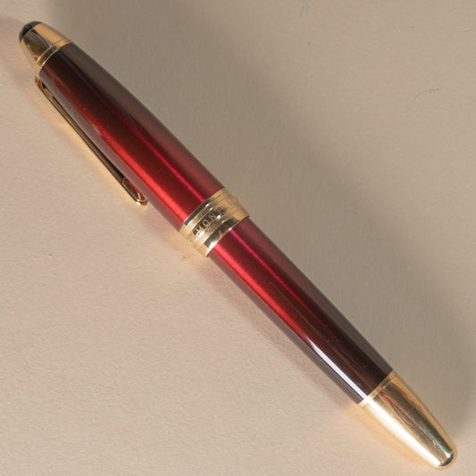 Pre-Owned Montblanc Meisterstuck Solitaire Burgundy Lacquer Calligraphy LeGrand Fountain Pen - Medium
