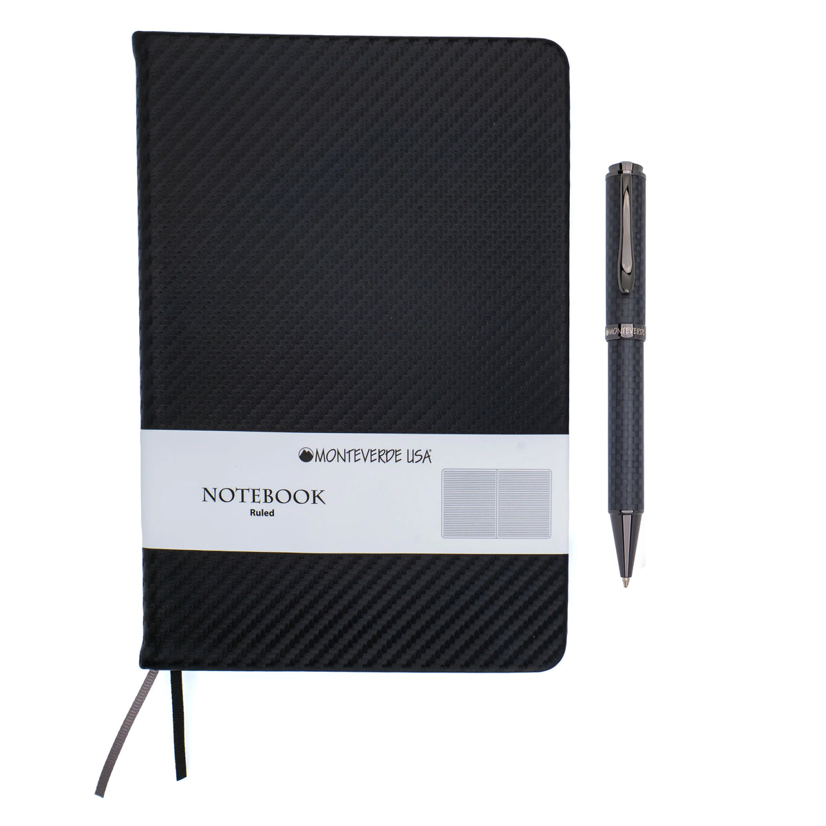 Monteverde Innova Ballpoint Gift Set - Matte Carbon Fiber with Gunmetal Trim