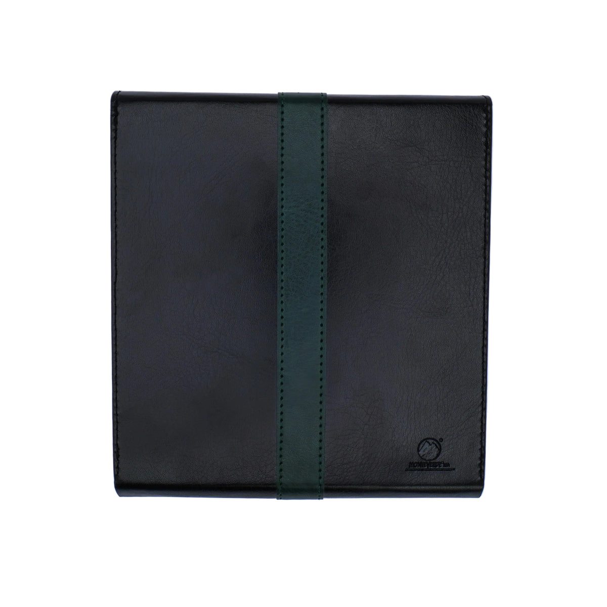 Monteverde Deluxe Collection Vegan Leather 6 Slot Zippered Pen Case - Green Black