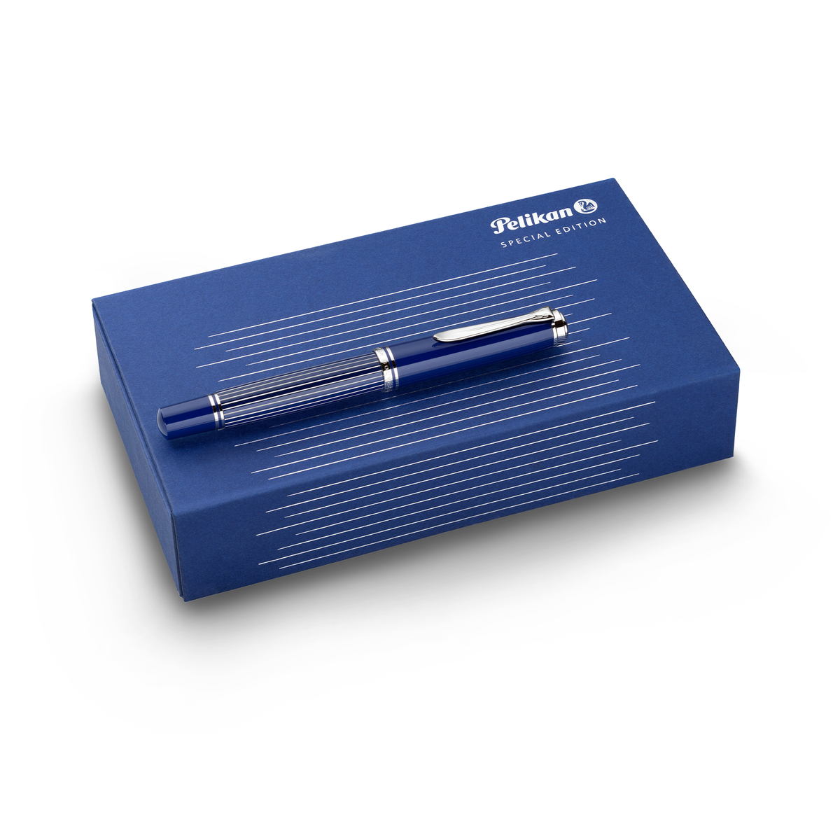 Pelikan Souverän M815 Fountain Pen - Metal Striped Blue (Special Edition)