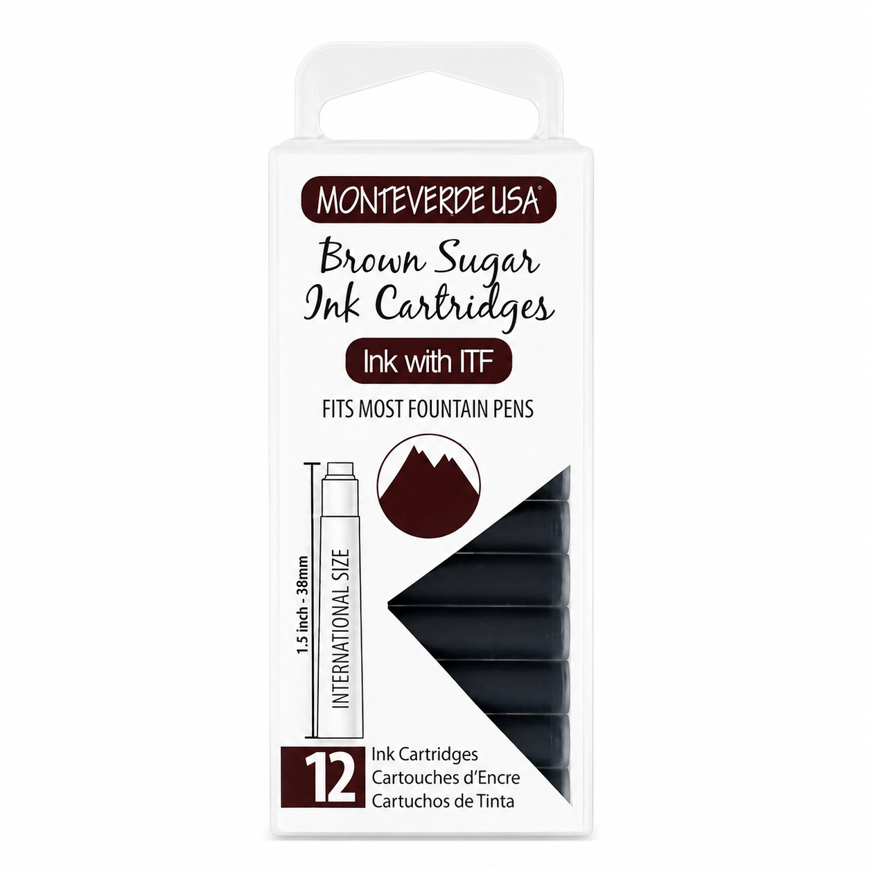 Monteverde Brown Sugar Ink Cartridges (Set of 12)