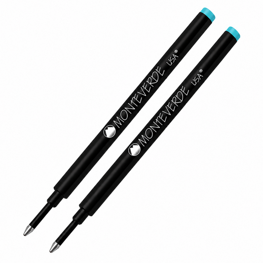 Monteverde Ceramic Rollerball Refills Plastic Tube - Turquoise Medium (2 ea)