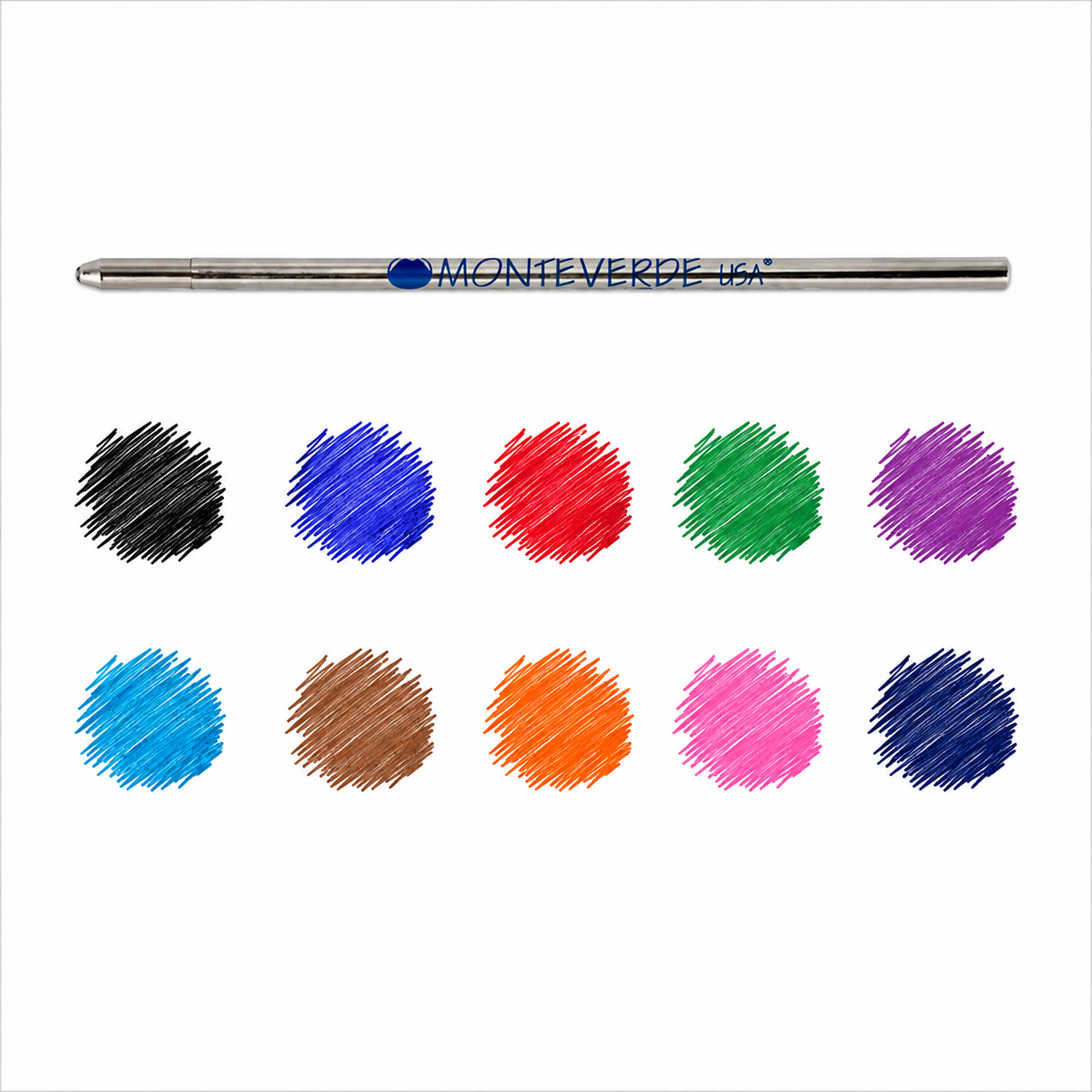D1 1.4 Mini Ballpoint Refills by Monteverde USA® To Fit Multi Functional Pens - Purple Medium (4 ea)