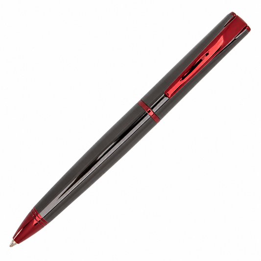 Monteverde Impressa Ballpoint - Gun Metal with Red Trim