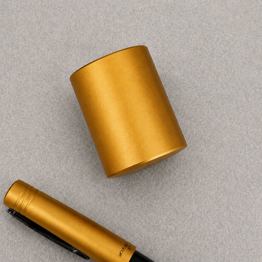 Monteverde MP1 Solid Aluminum Anodized Cylinder Pen Holder - Honey Yellow
