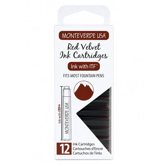 Monteverde Red Velvet Ink Cartridges (Set of 12)