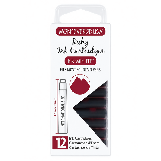 Monteverde Ruby Ink Cartridges (Set of 12)