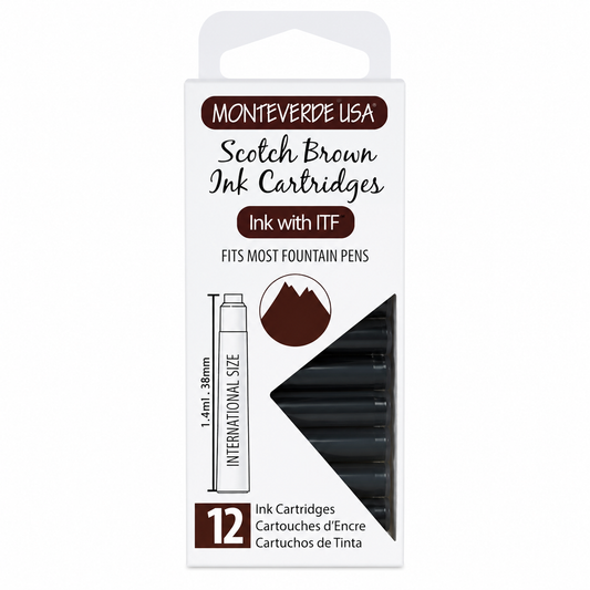 Monteverde Scotch Brown Ink Cartridges (Set of 12)