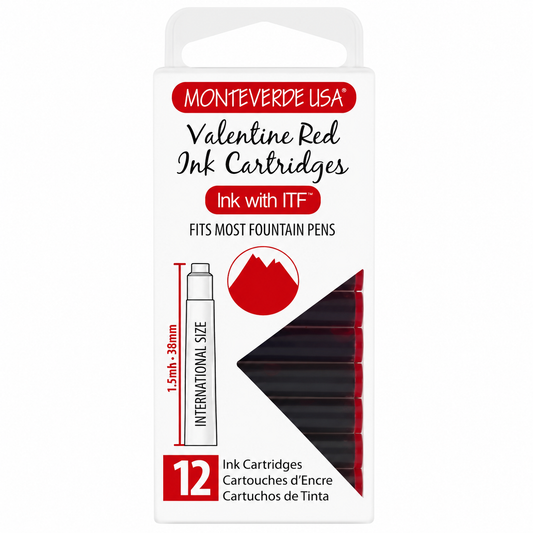 Monteverde Valentine Red Ink Cartridges (Set of 12)