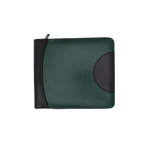 Monteverde Deluxe Collection Vegan Leather 12 Slot Zippered Pen Case - Green Black