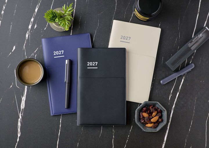 Kokuyo Jibun 2027 Techo Biz mini Planner - Black (B6 Slim)