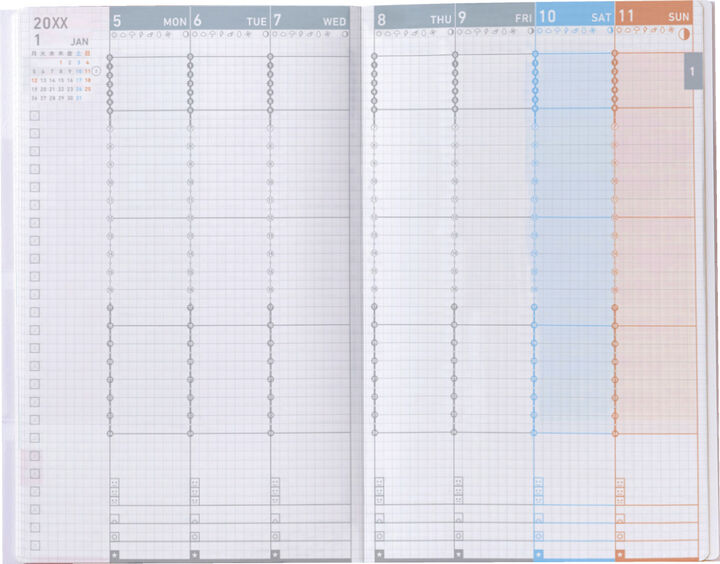 Kokuyo Jibun 2027 Techo Diary - Yellow (A5 Slim)