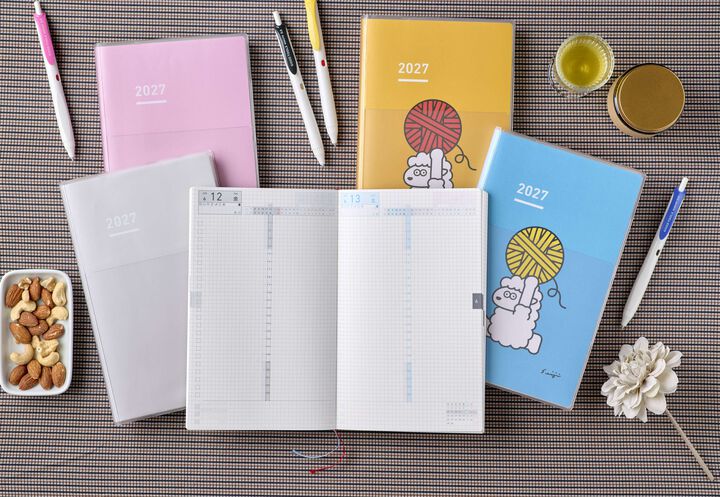 Kokuyo Jibun 2027 DAYs - Sheep Pattern: Blue (A5 Slim) (Limited Edition)