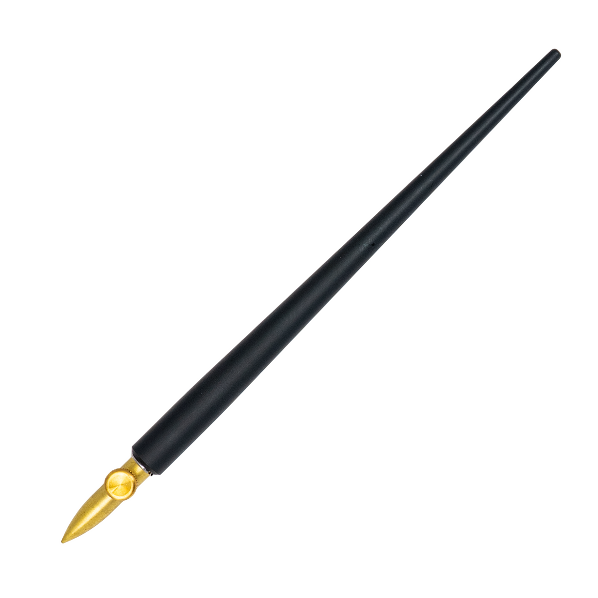 Tom's Studio Tapered Flourish Calligraphy Pen with ODN - Black with Stainless Steel