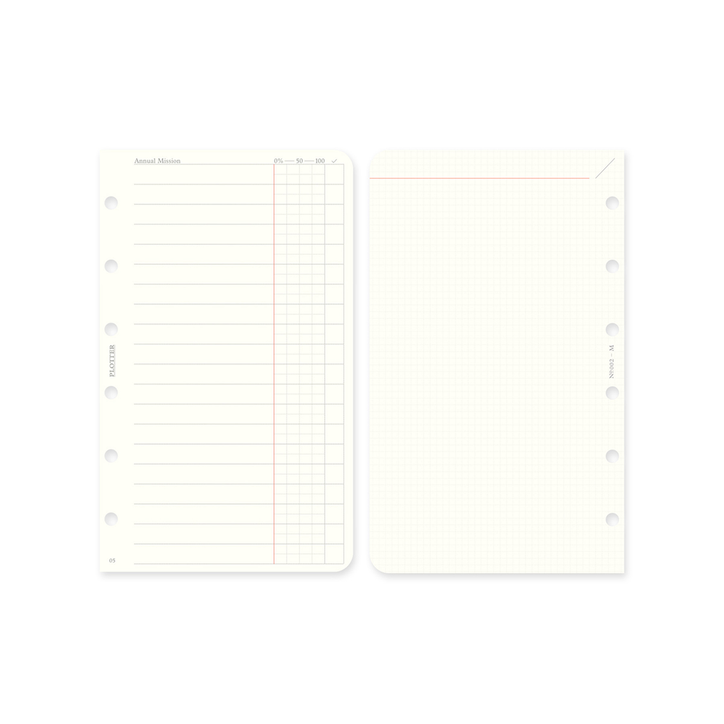 PLOTTER DIARY 2026 Weekly Schedule Refill - Mini Size