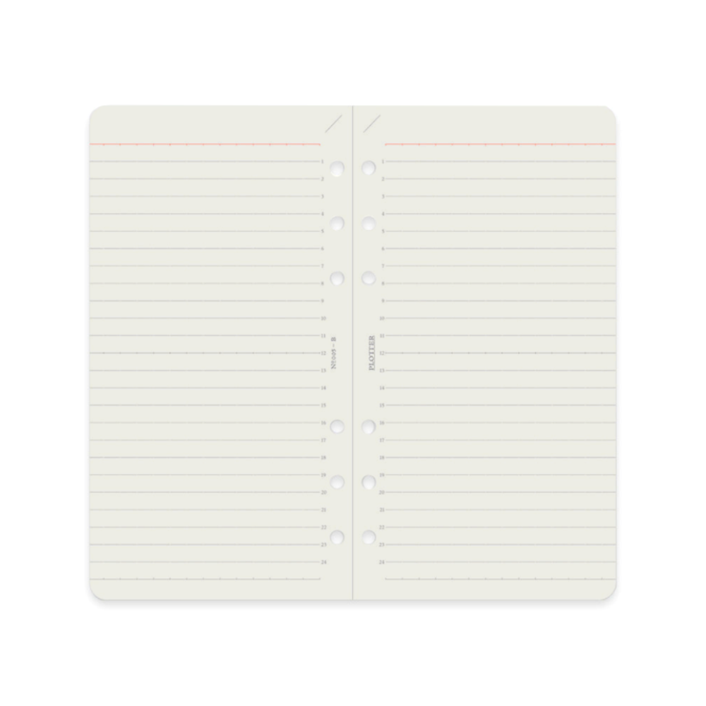 PLOTTER Refill Memo Pad 6mm Ruled (80 Sheets) - Bible Size
