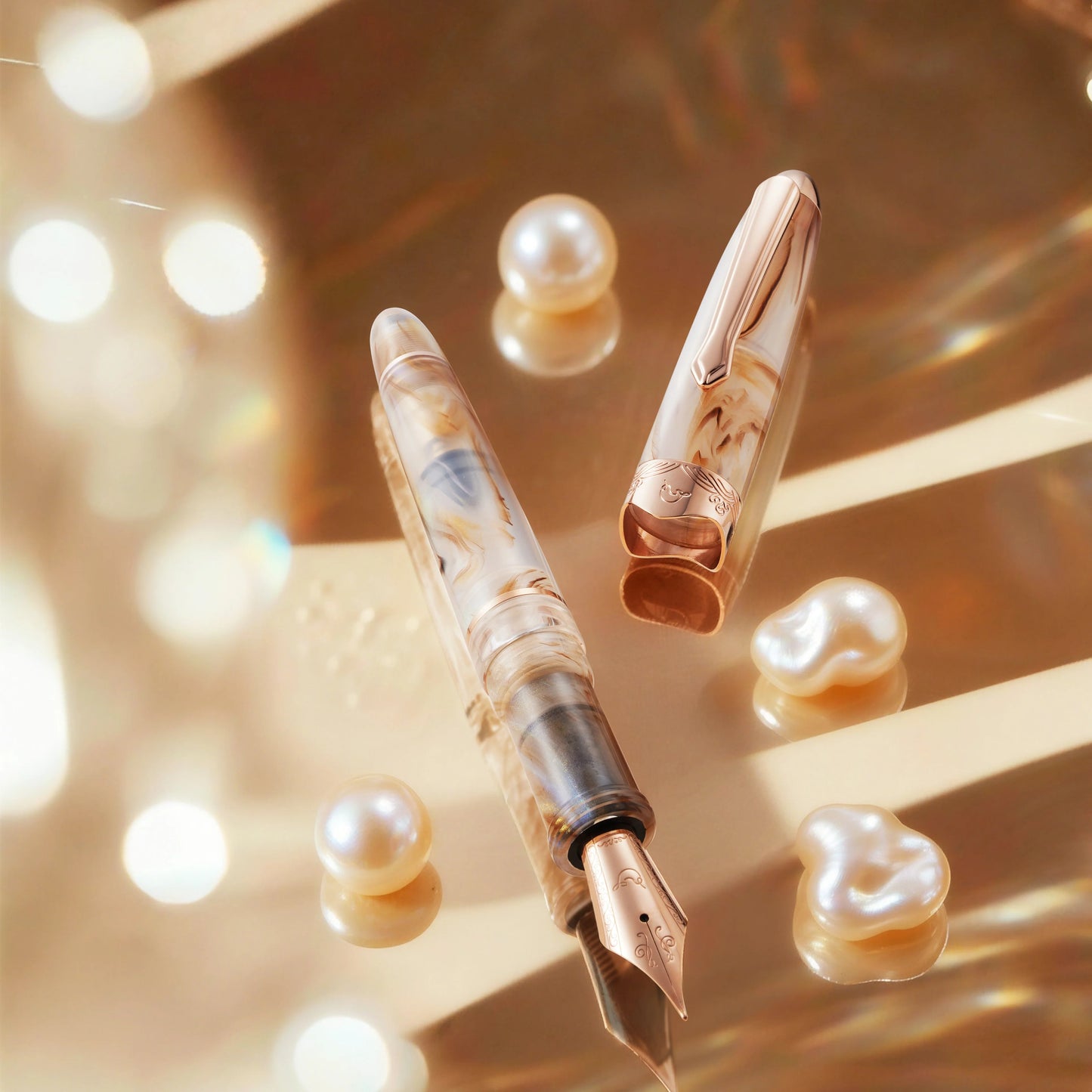 Nahvalur Horizon Fountain Pen - Pearl