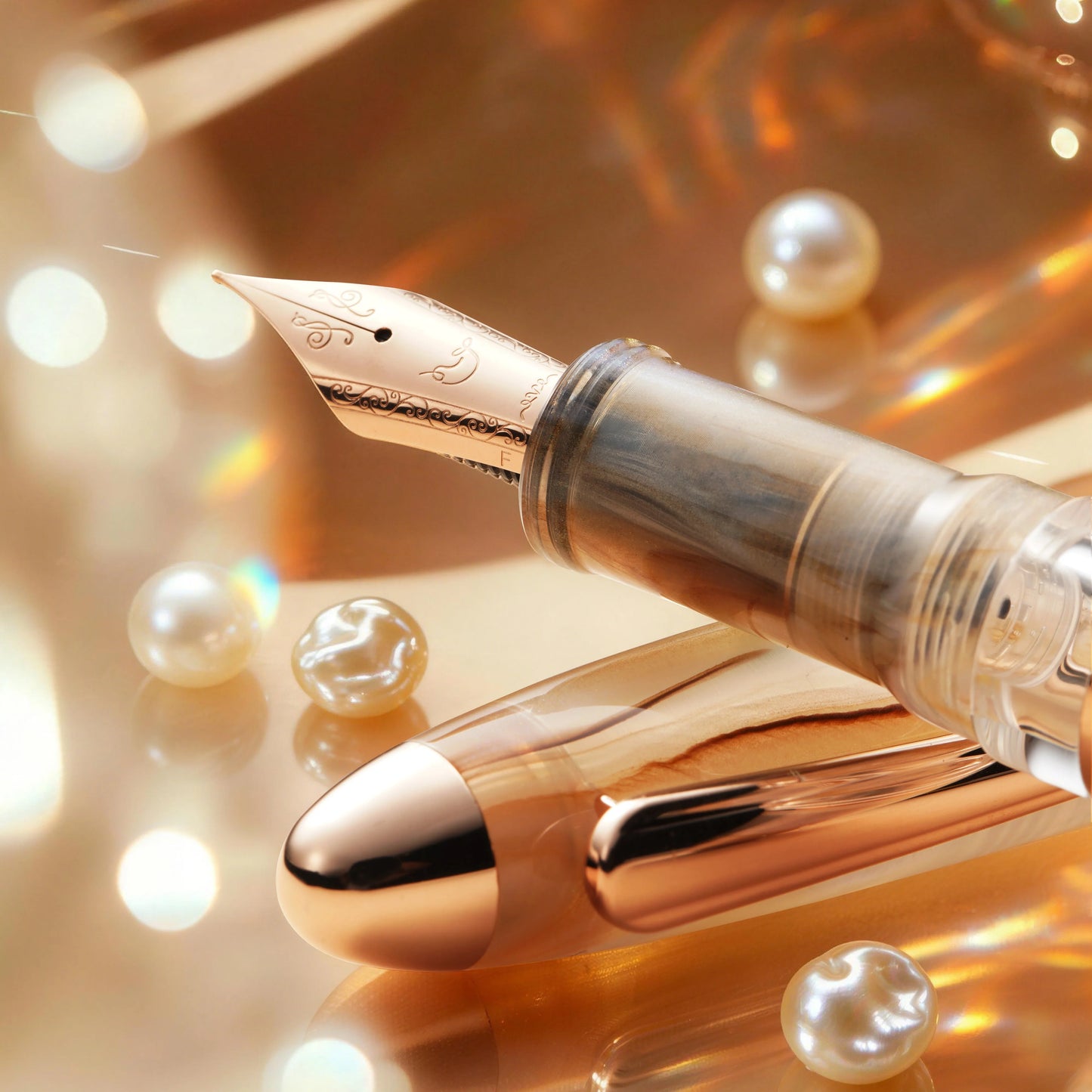 Nahvalur Horizon Fountain Pen - Pearl