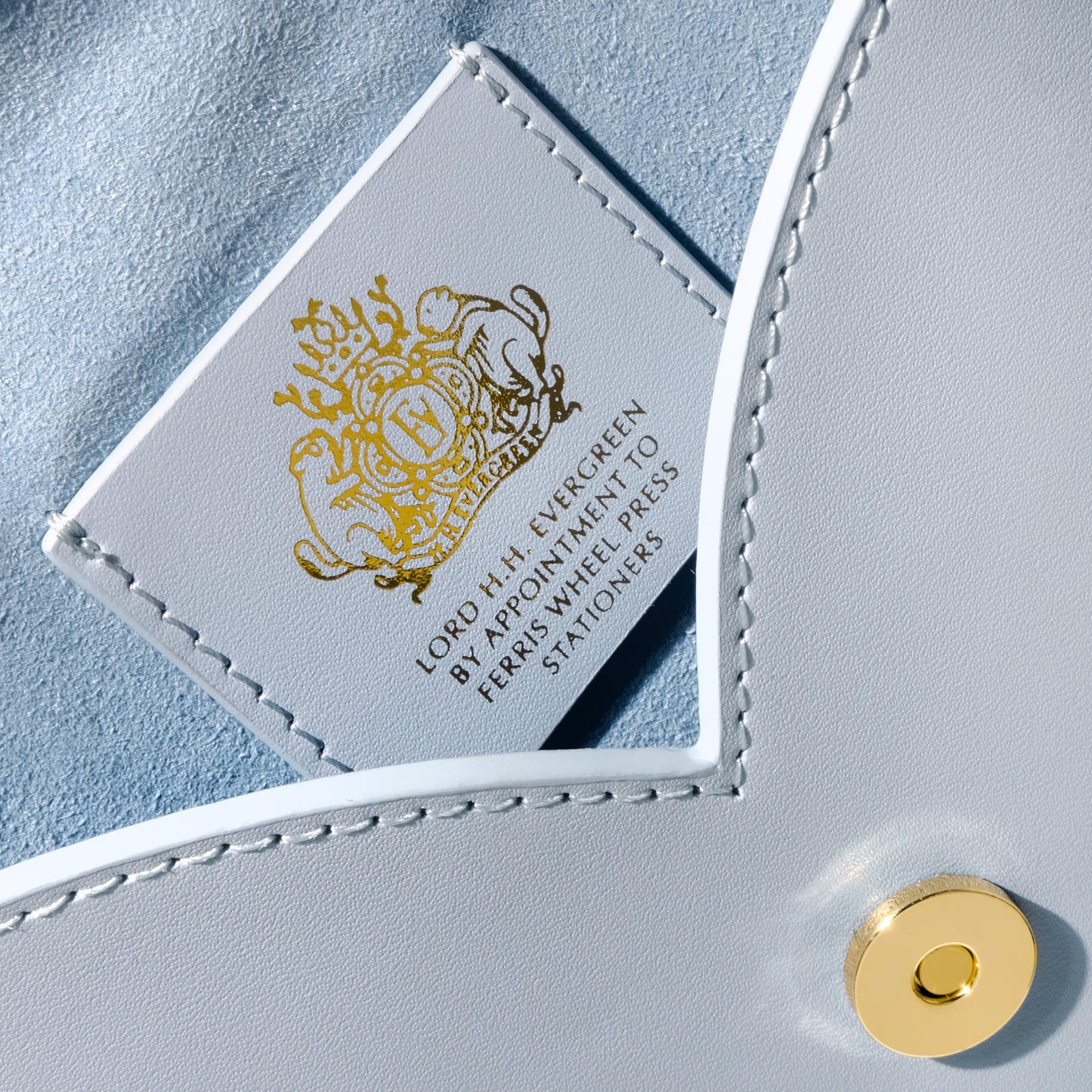 Ferris Wheel Press Leather Stationery Collection The Pendant Folio A5 - Light Blue