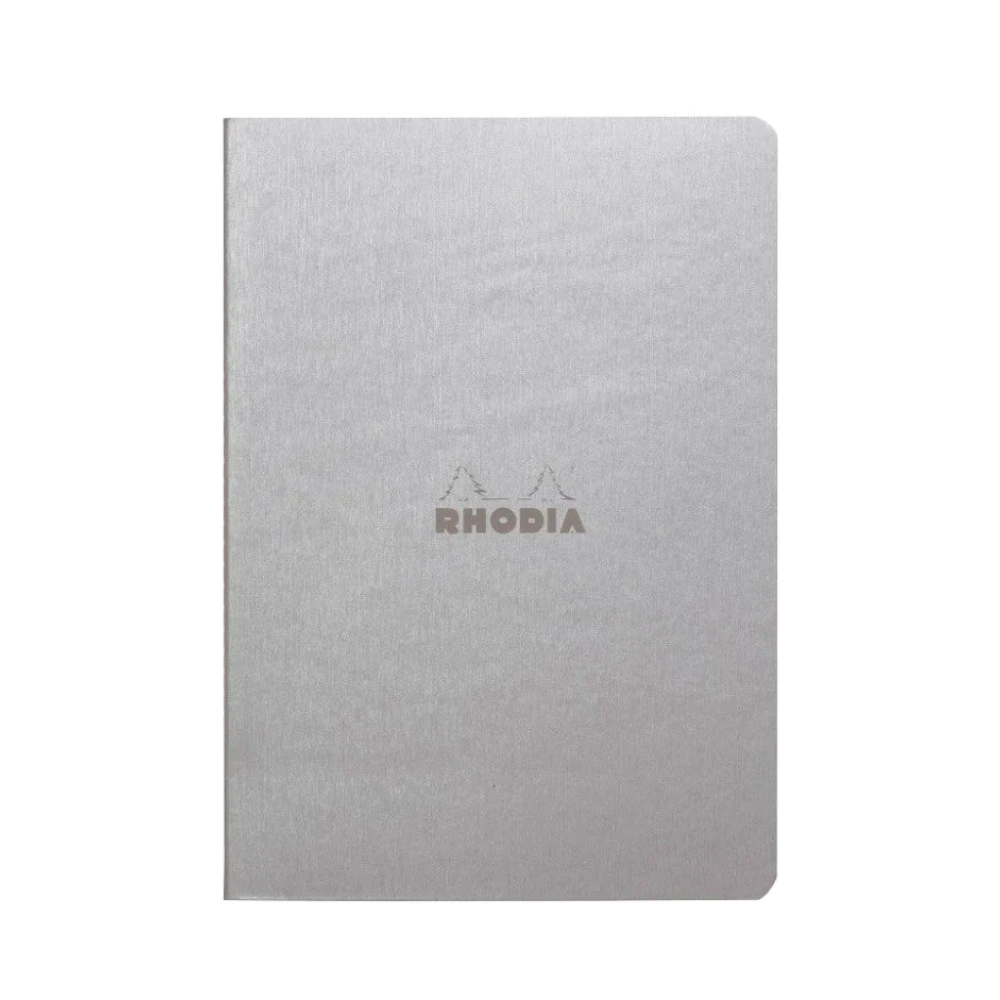 Rhodia A5 Dot Grid Sewn Spine Notebook - Silver (Discontinued)
