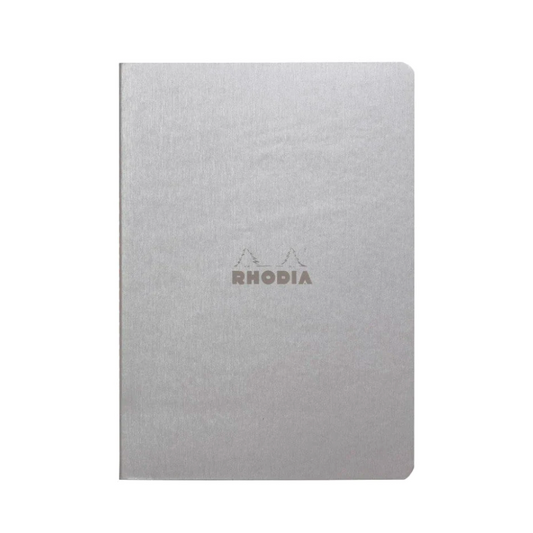 Rhodia A5 Dot Grid Sewn Spine Notebook - Silver (Discontinued)