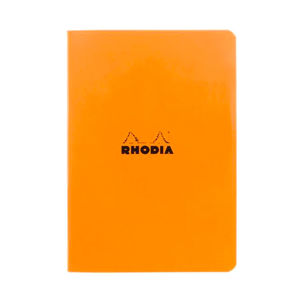Rhodia Side Staplebound A4 Lined Notebook - Orange