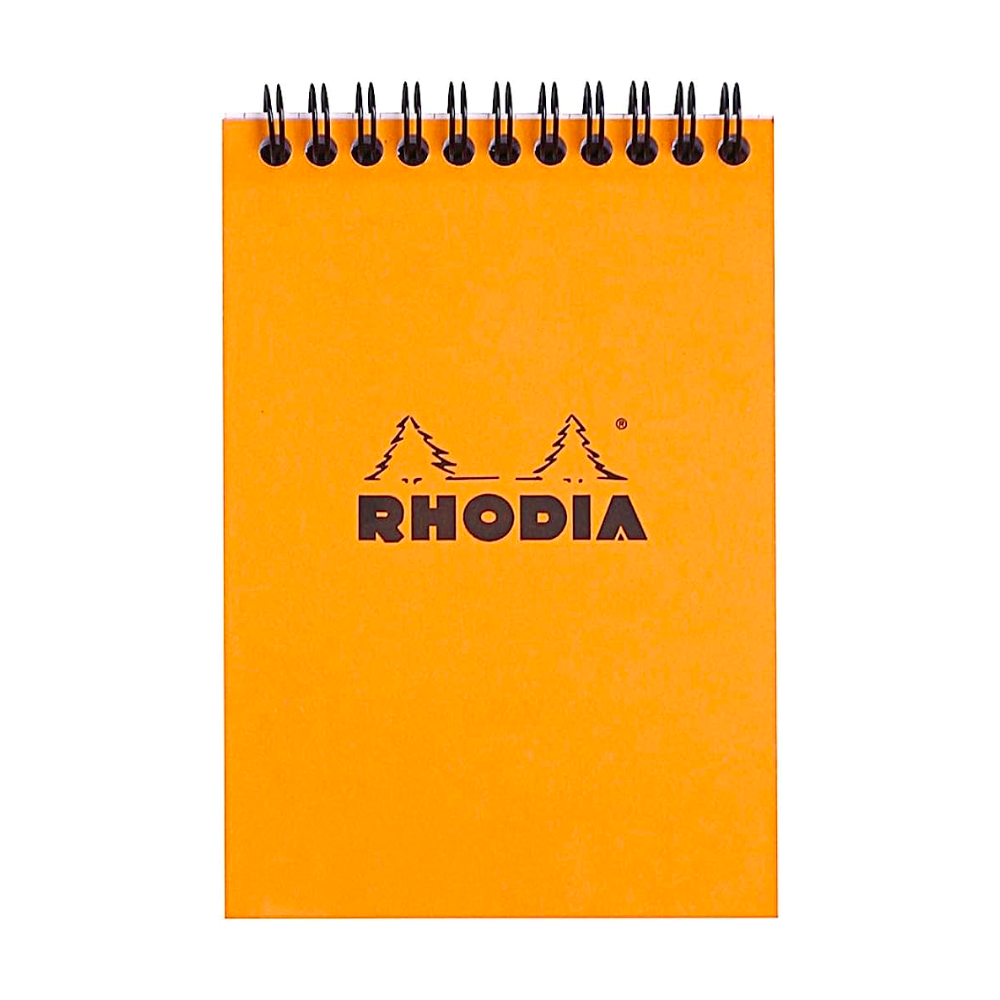 Rhodia #13 Top Wirebound Graph A6 Notepad - Orange