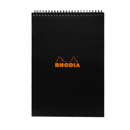 Rhodia #18 Top Wirebound Graph A4 Notepad - Black