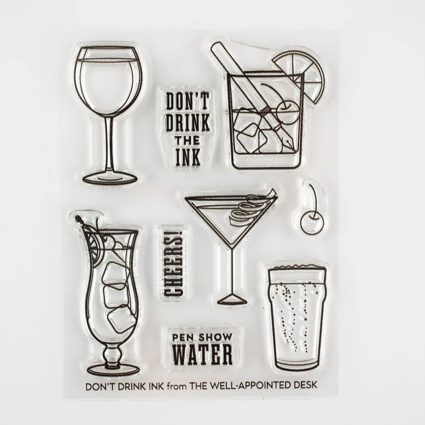Well Appointed Desk Clear Stamp Set - Don't Drink Ink (9 Designs)