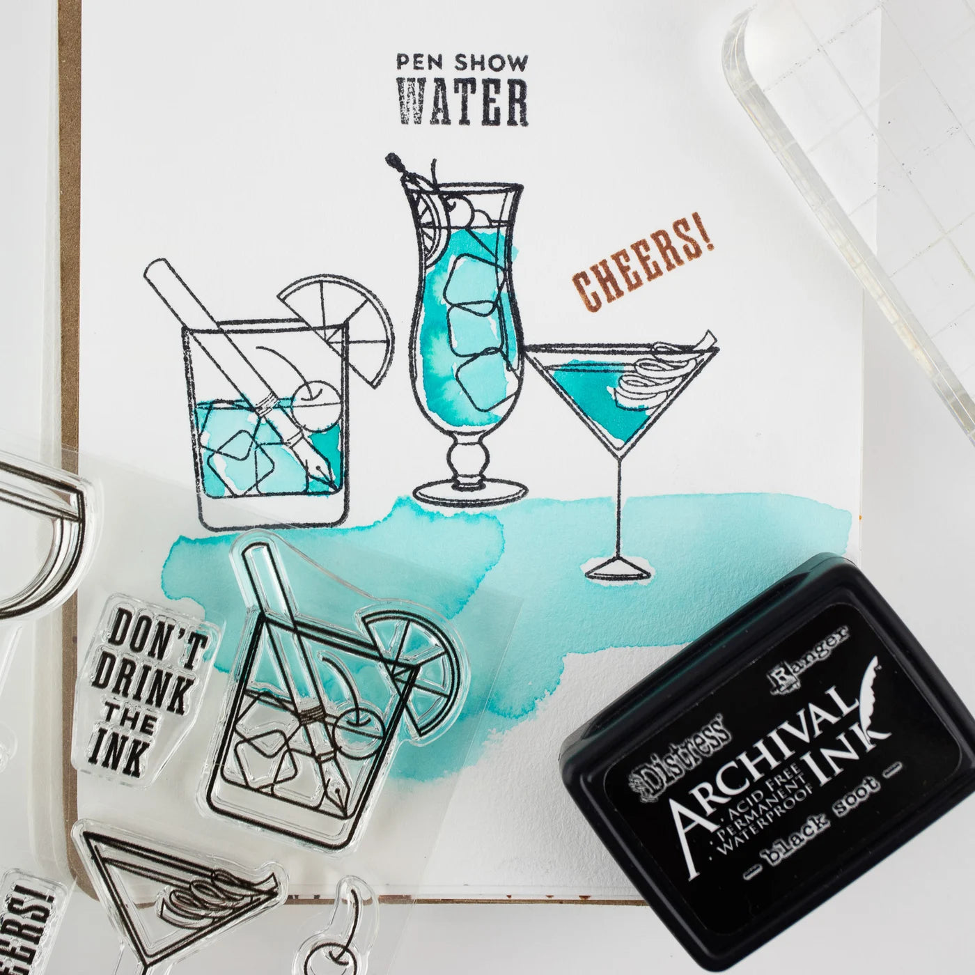 Well Appointed Desk Clear Stamp Set - Don't Drink Ink (9 Designs)