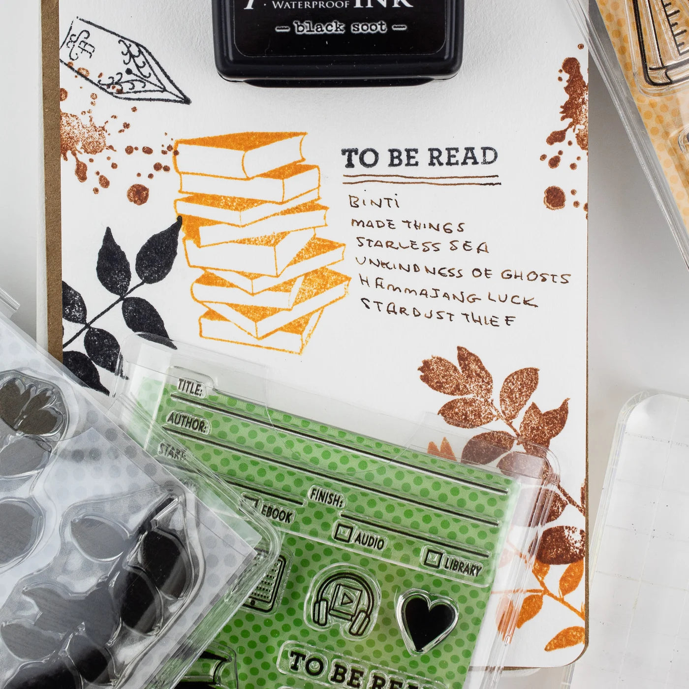 Well Appointed Desk Clear Stamp Set - Book Tracker (10 Designs)