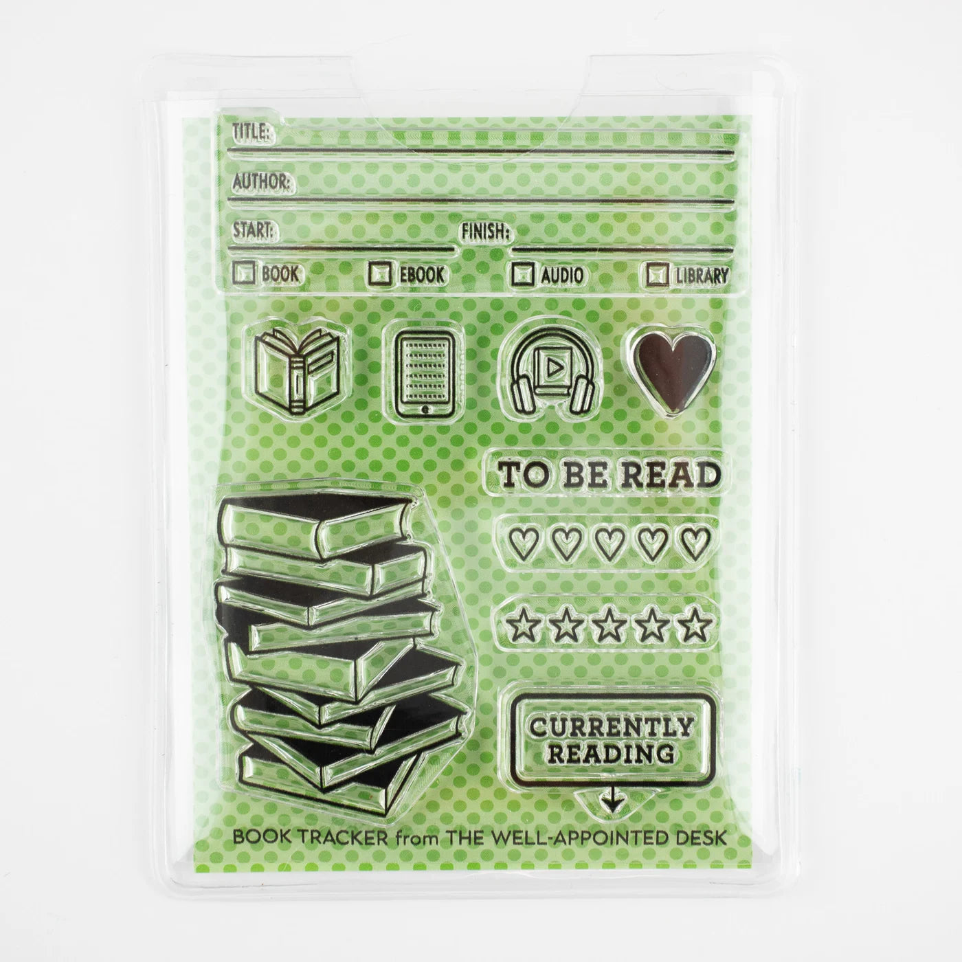 Well Appointed Desk Clear Stamp Set - Book Tracker (10 Designs)